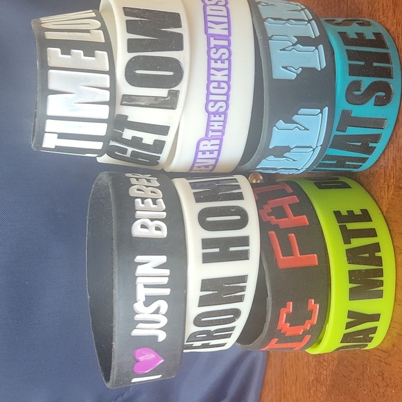 Hot Topic Jewelry - Pop Punk band rubber bracelets